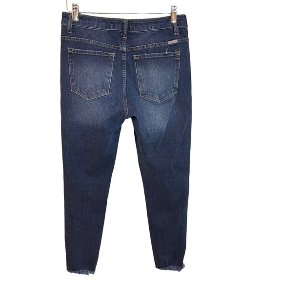 KanCan Estilos Denim Jeans Raw Hem High Rise Distressed‎ Ankle Zipper Skinny 29 - Picture 1 of 6